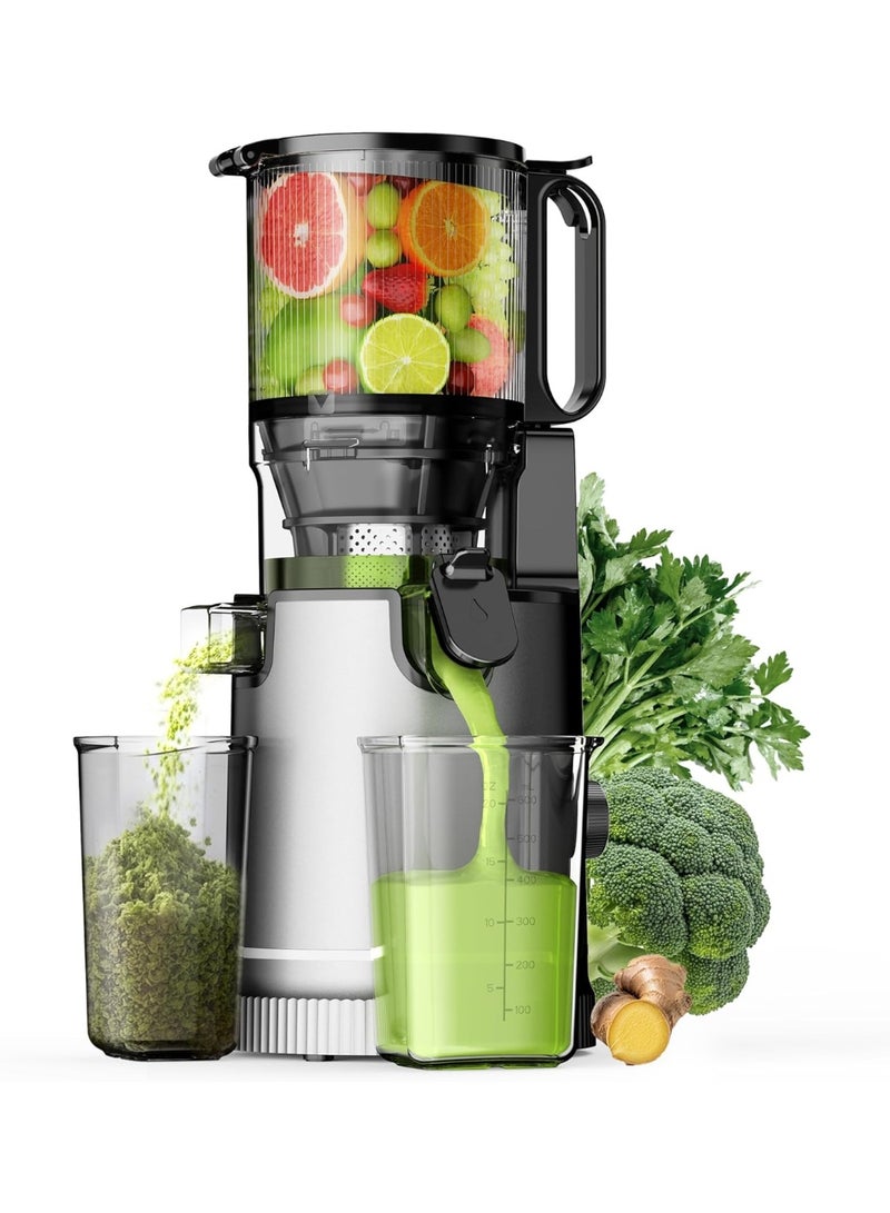 Icyglee Slow Masticating Juicer Extractor 99.6% High Juice Yield Pulp-free, Slow Juicer for Fruit and Vegetables, Fruit Juicer with 13cm Wide Feed Chute, 150W  Cold Press Juicer  BPA Free - Image 1
